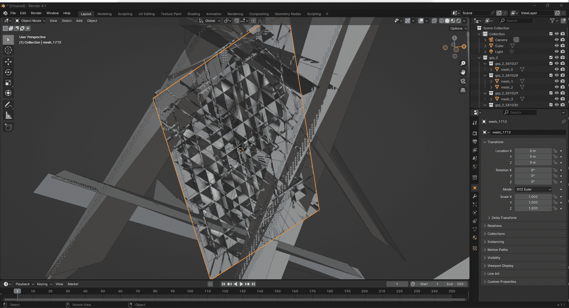 image of messy geometries, aka the haystack